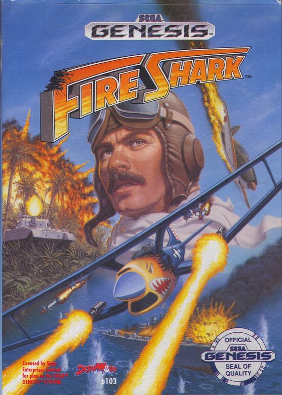 Fire Shark box art for Sega Mega Drive